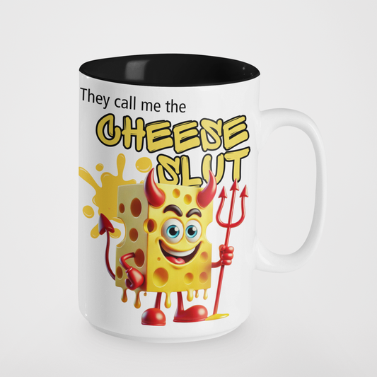 They Call Me the Cheese Slut Mug – Funny Cheese Lover Gift, Naughty Novelty Mug, Cheesy Humour for Foodies, Office Laughs, Secret Santa, Birthday Gag Gift