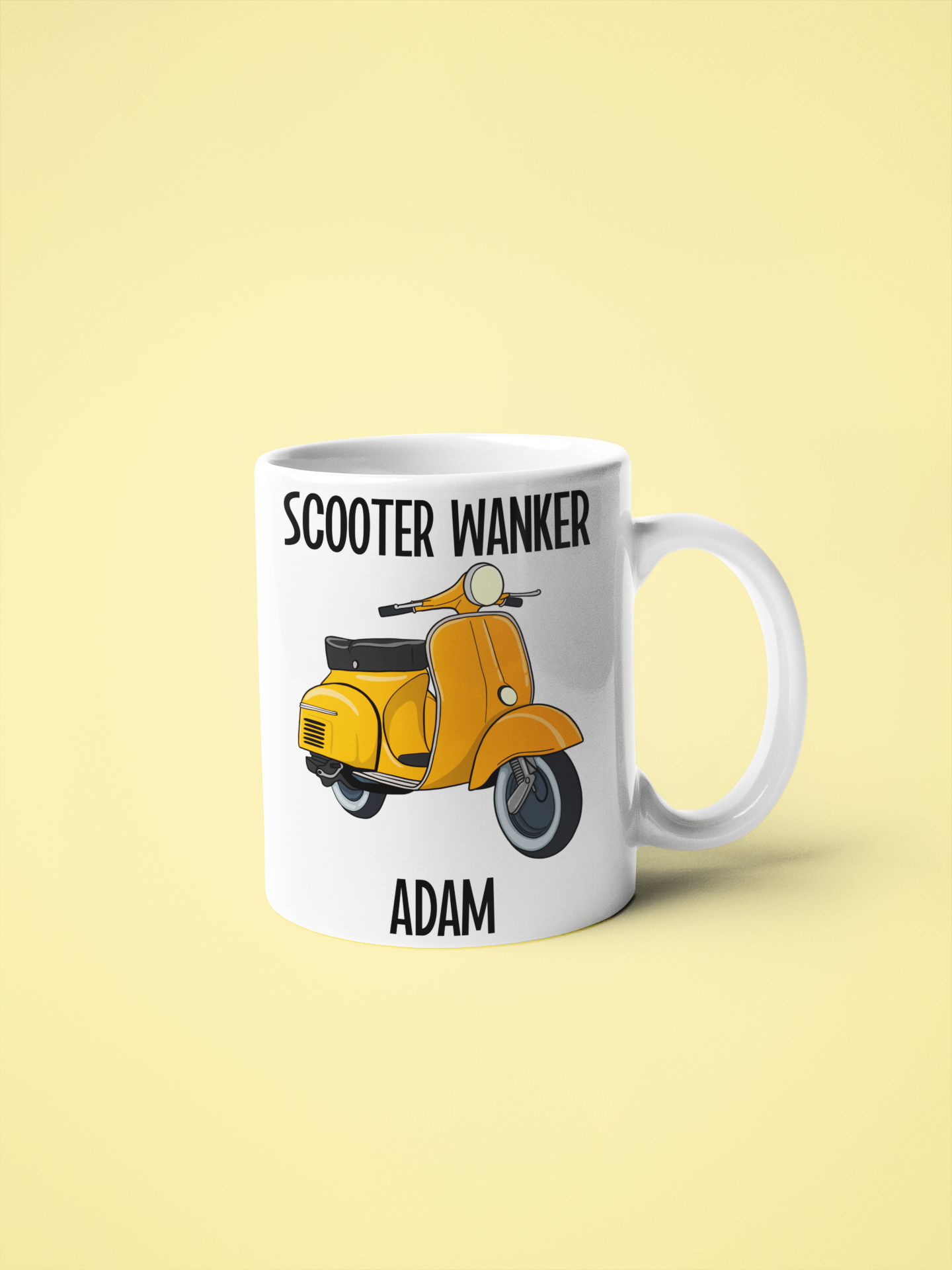 Scooter wanker funny coffee mug