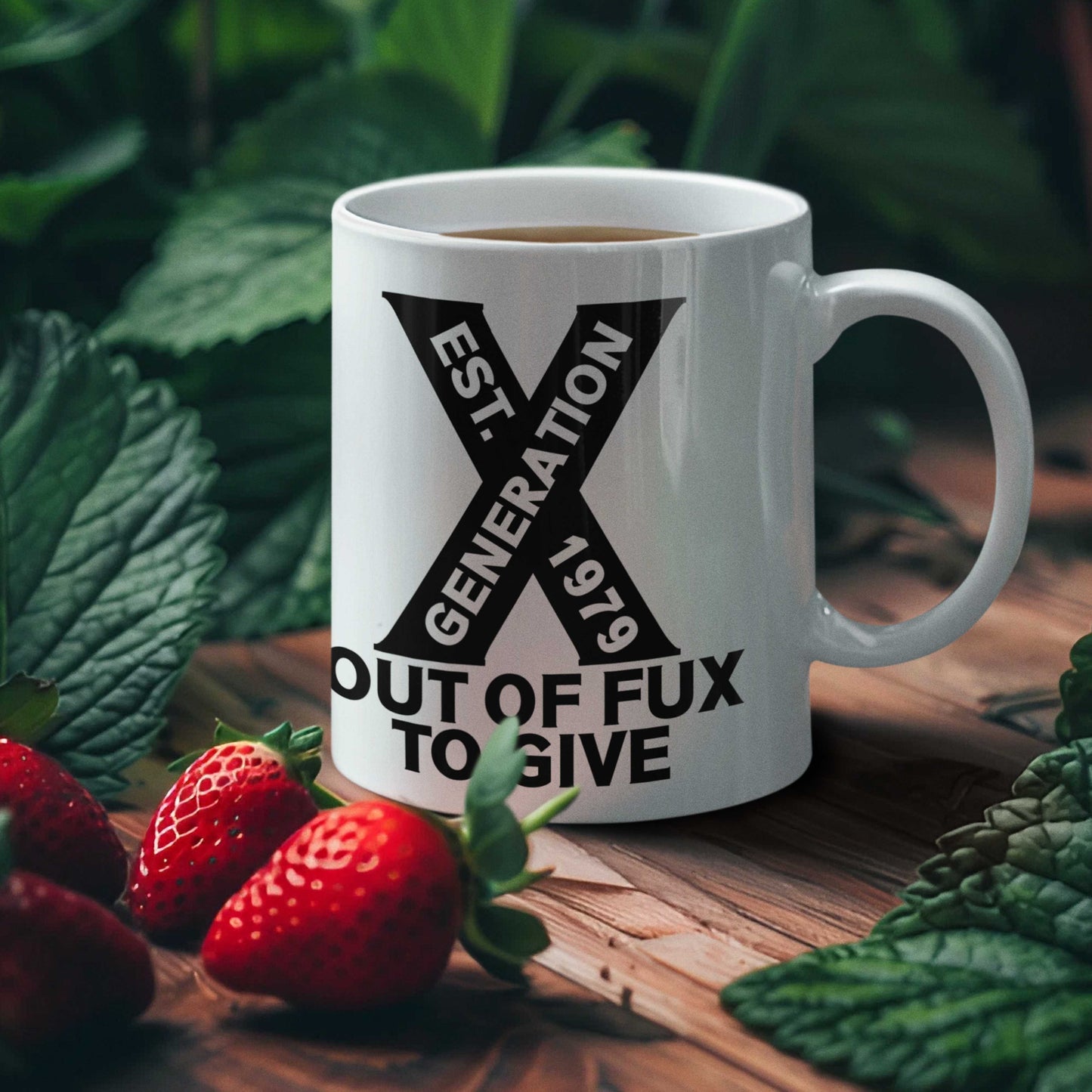 Generation X Mug or Tumbler - any year - Out of Fux to Give, Funny British Gift, Retro Nostalgic Mug/Tumbler