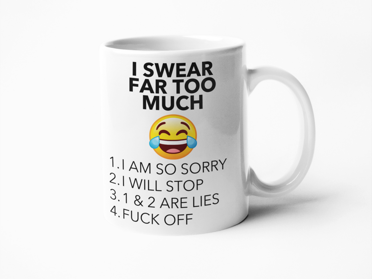 I swear far too much funny coffee mug