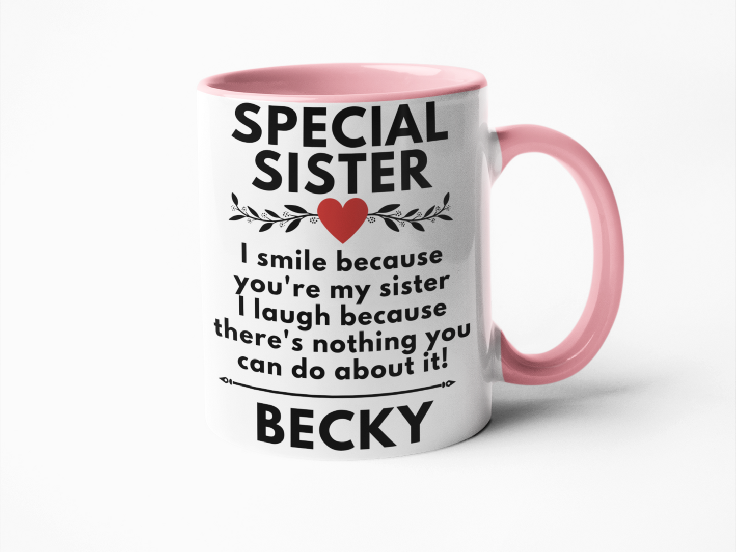 Special sister personalised coffee mug