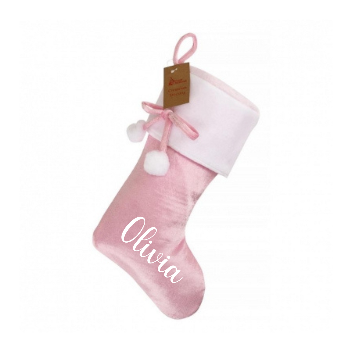 Personalised Kids & Adults Christmas Stocking Red, Blue or Pink – Get a Free Gingerbread Mug