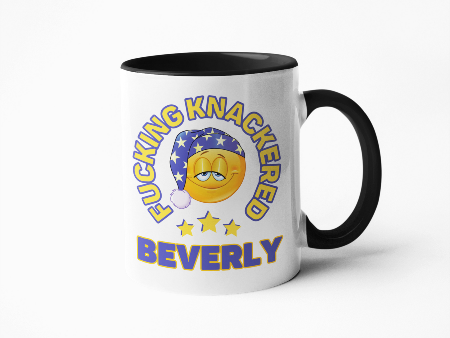 Fucking knackered snoozy moon theme coffee mug