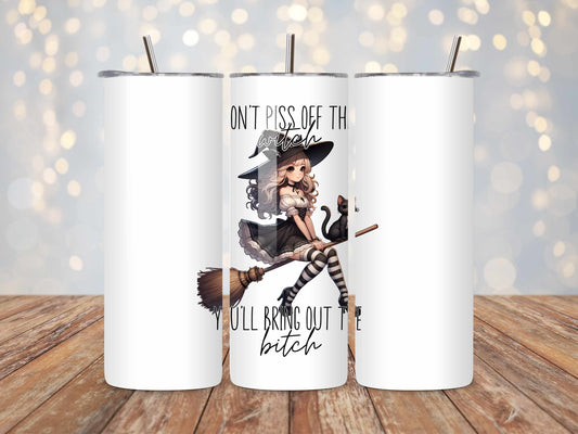 Don't Piss Off the Witch You'll Bring Out the Bitch Mug - Funny Witchy Mug, Sarcastic Coffee Cup, Perfect Gift for Her