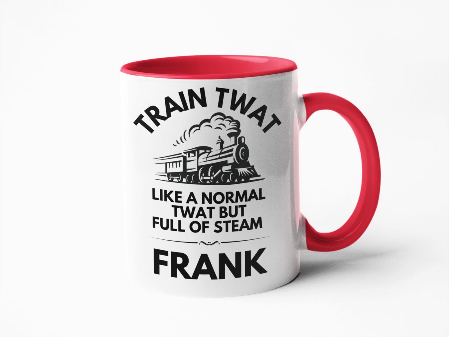 Train twat funny coffee mug