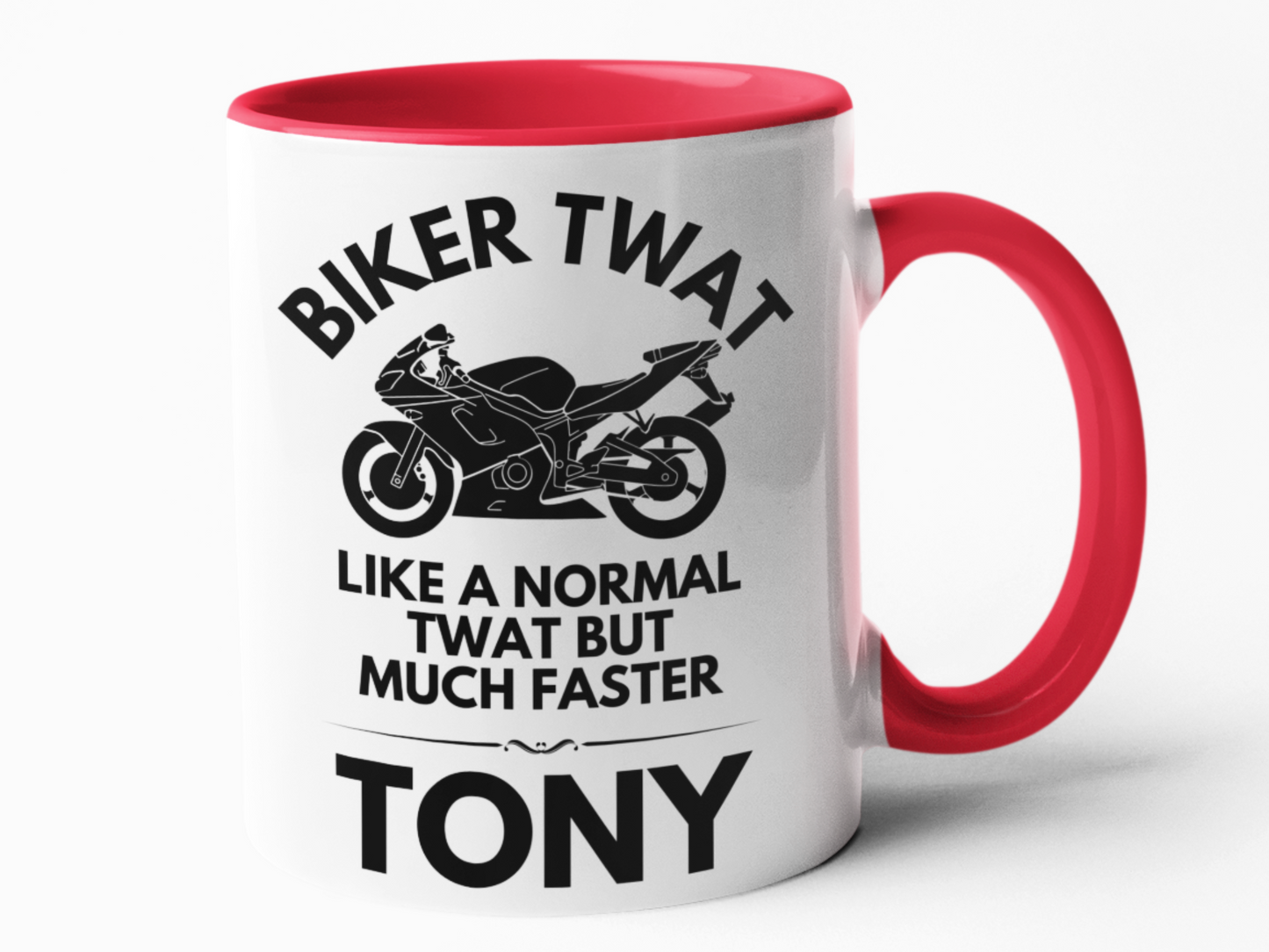 Biker twat motorcycle theme coffee mug