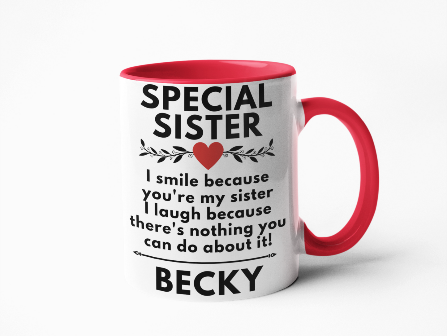 Special sister personalised coffee mug