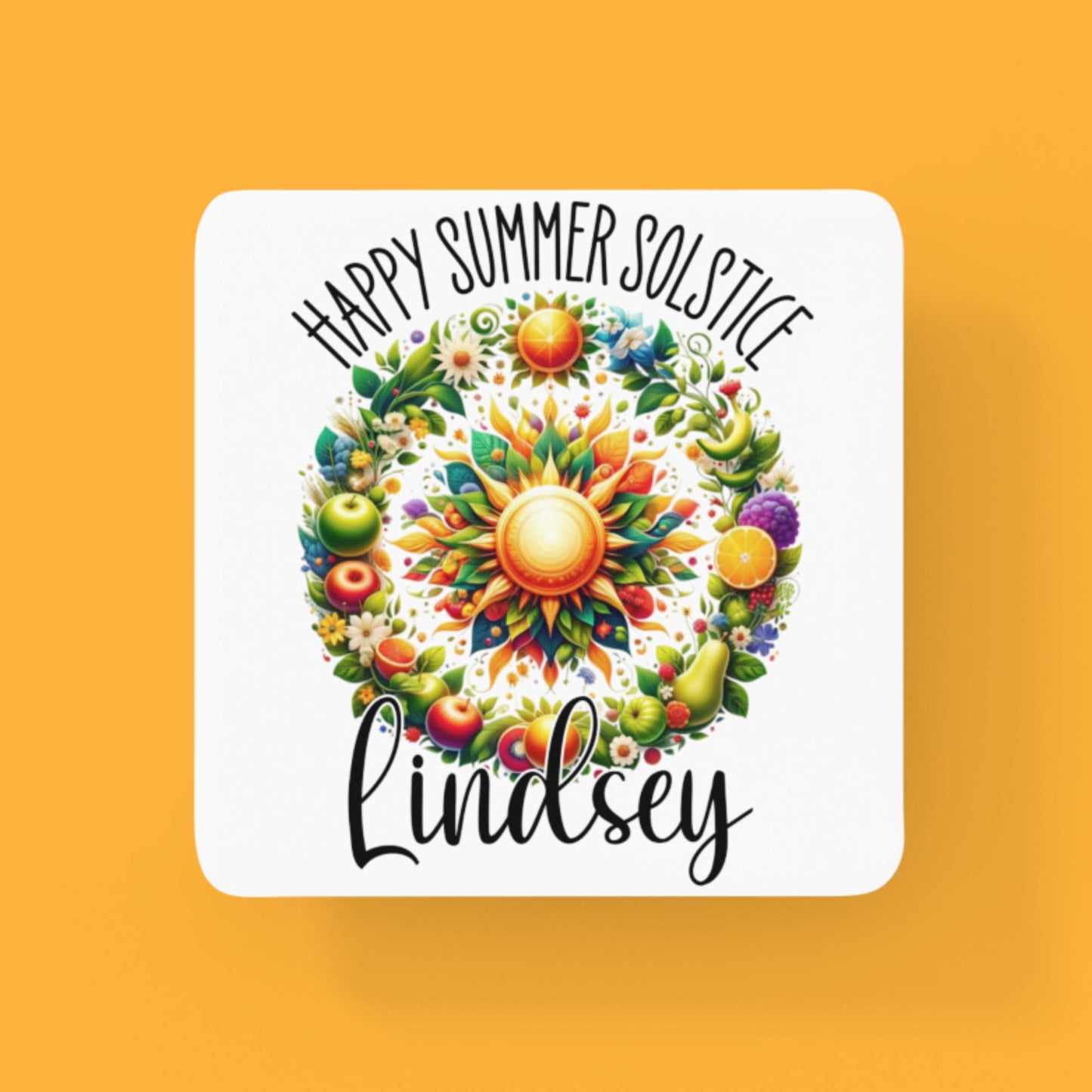 Customisable 'Happy Summer Solstice' Mug | Pagan Festival Drinkware | Personalised 11oz/15oz Mugs & 20oz Tumblers with Coasters