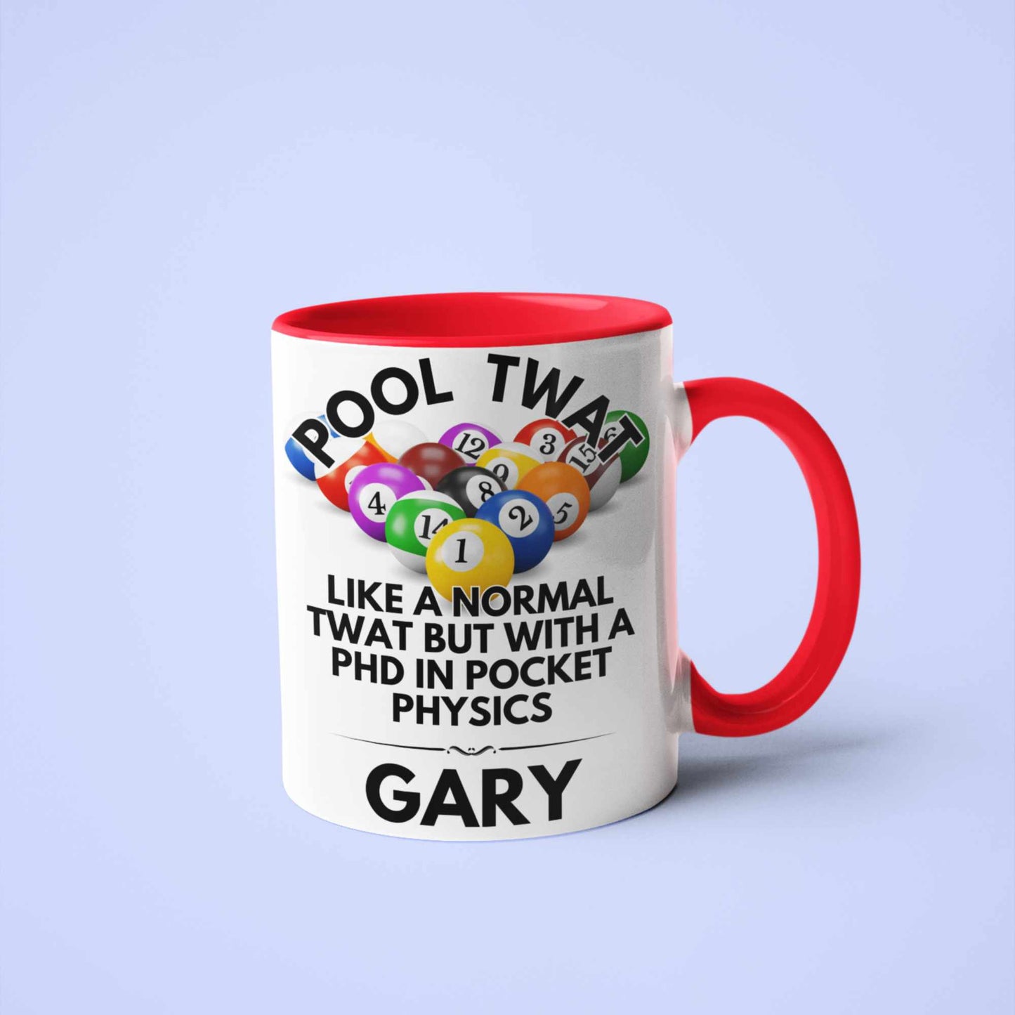 Pool Twat Mug - Personalised Funny Pool Player Gift, Customised Mugs UK, Pool Enthusiast Present, Unique Billiards Gifts