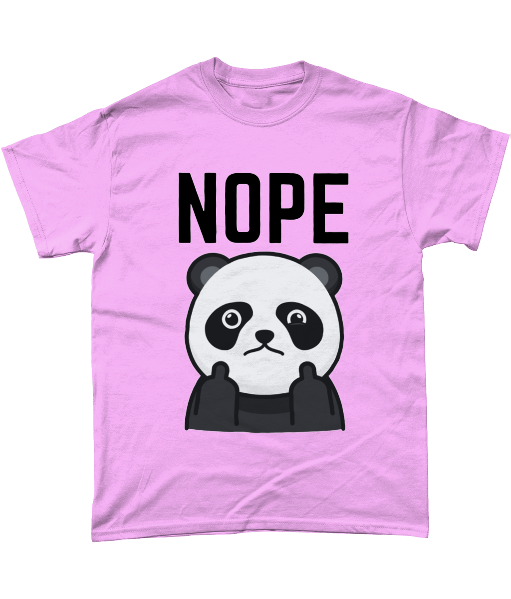 Nope swearing middle fingers panda t-shirt