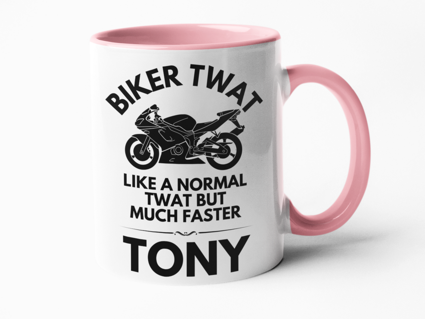 Biker twat motorcycle theme coffee mug