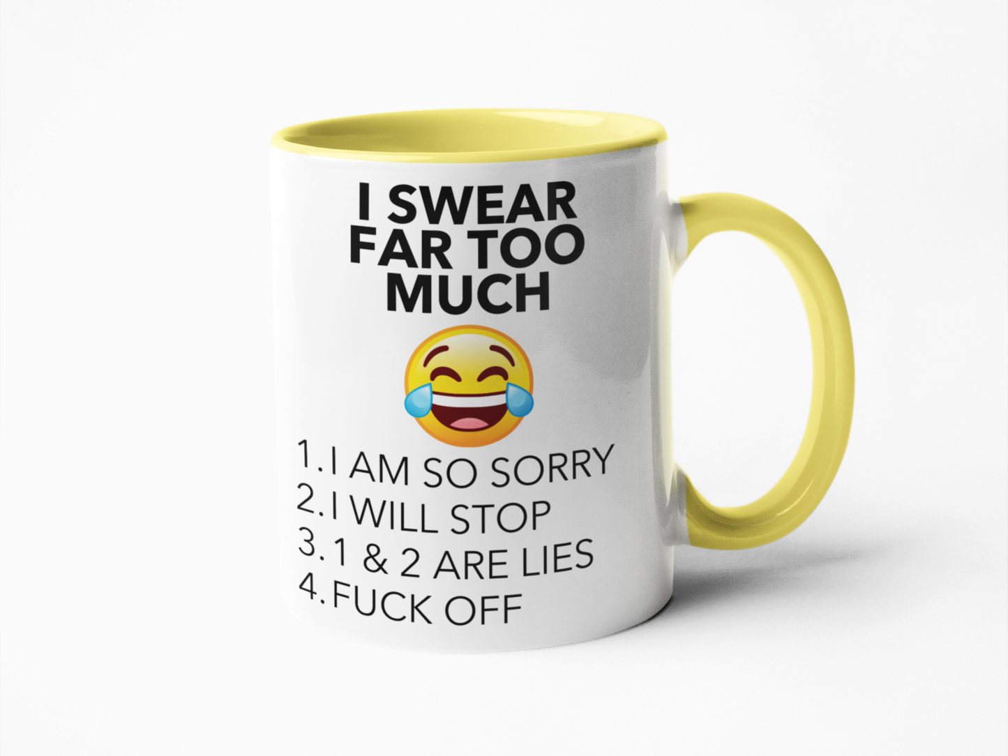 I swear far too much funny coffee mug