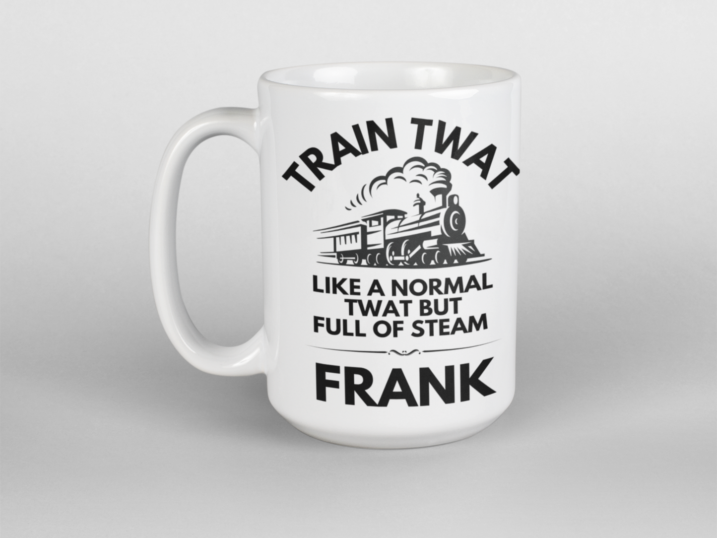 Train twat funny coffee mug