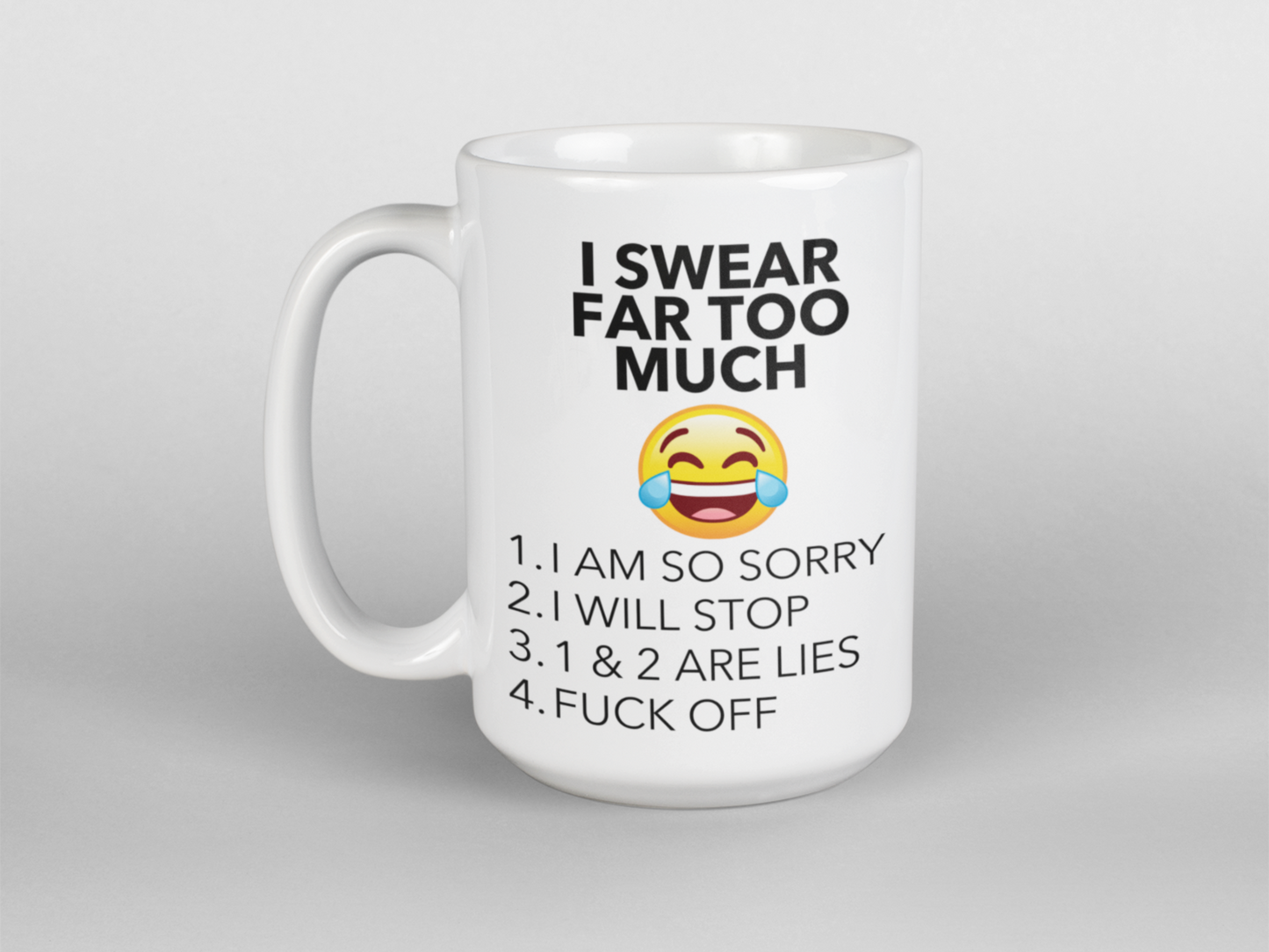 I swear far too much funny coffee mug