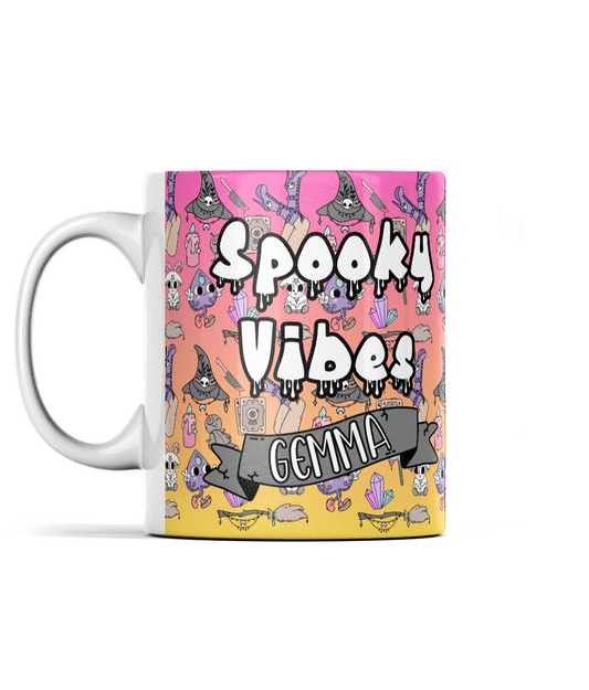 Spooky vibes personalised 11oz mug