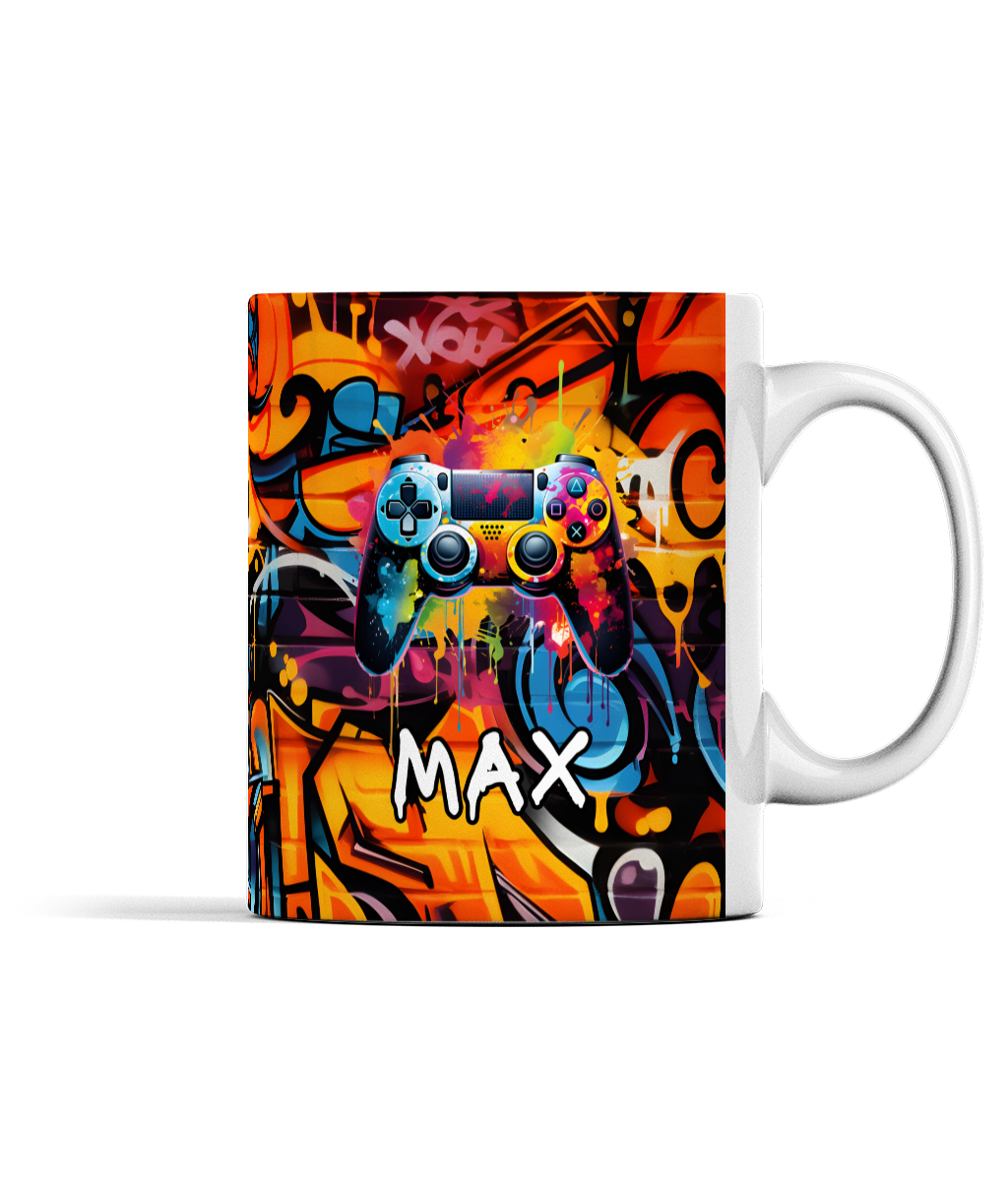 Gamer Graffiti Personalised mug