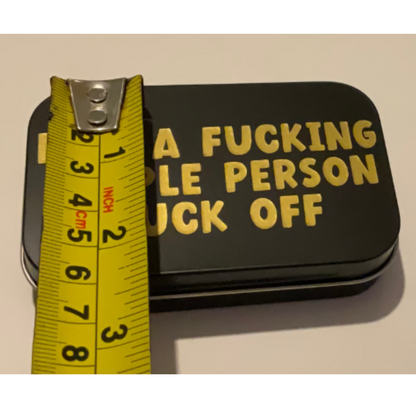 Rude tobacco tin smoker gift