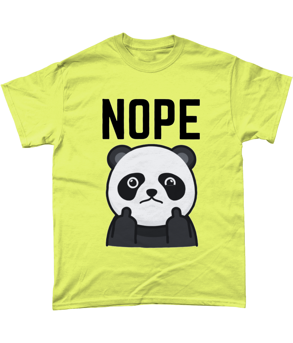 Nope swearing middle fingers panda t-shirt