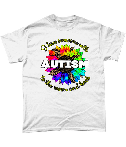 I love someone with Autism to the moon t-shirt