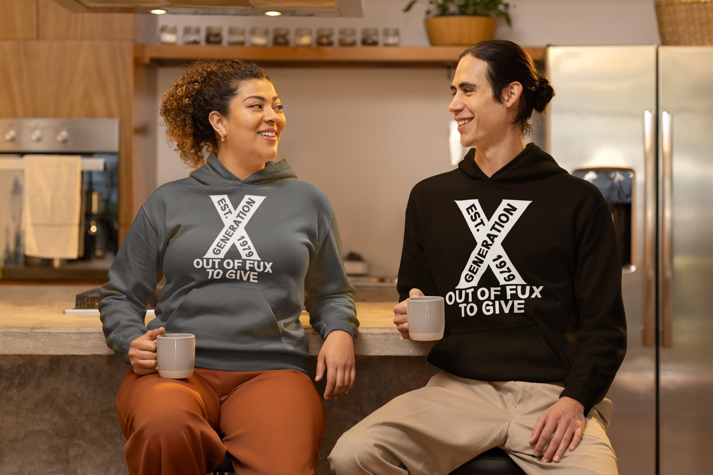 Generation X Hoodie - Out of Fux to Give, Funny British Pullover, Retro Nostalgic Gen X Hoodie