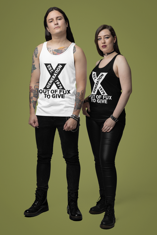 Generation X Tank Top / vest top - Out of Fux to Give, Funny British Vest, Retro Nostalgic Tank