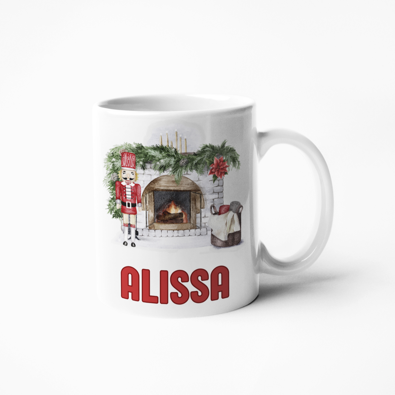Nutcracker theme Christmas personalised mug
