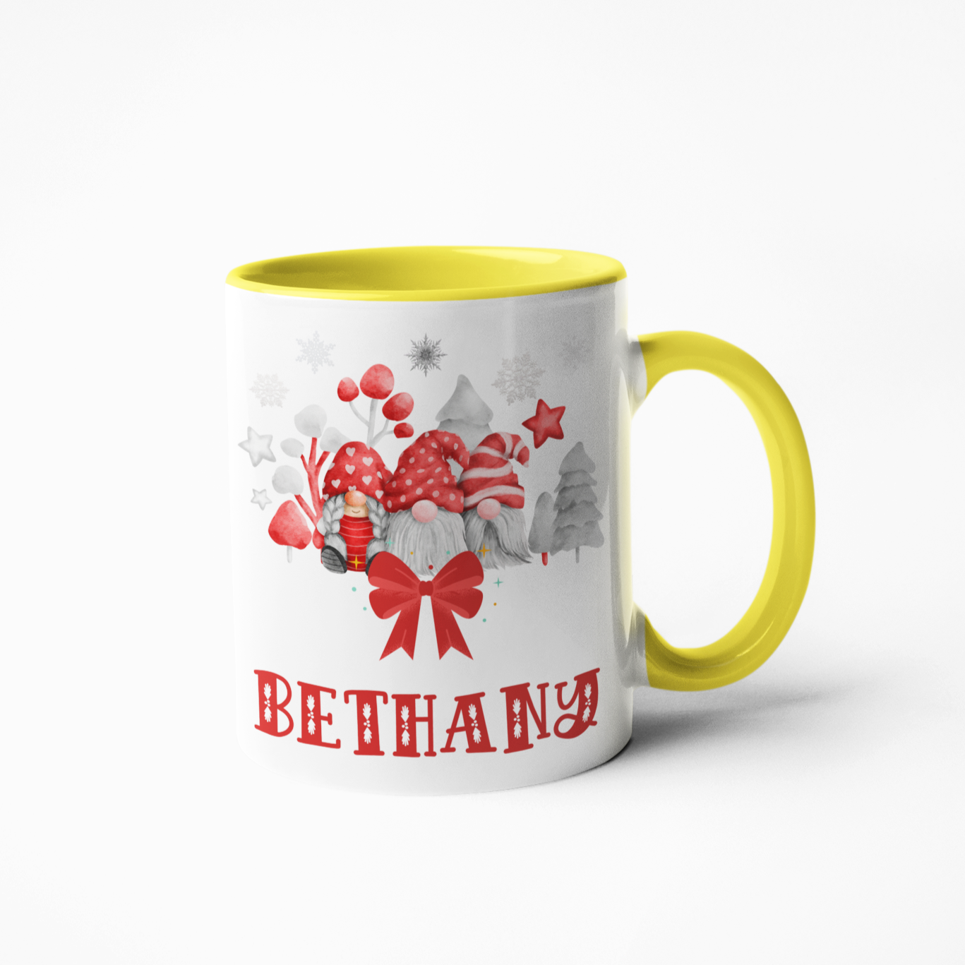 Savour your hot cocoa with a unique touch! Our personalised Gnome Christmas mug is a classic holiday design with your name, for a whimsical, festive feel. Enjoy your favourite drink with a special touch!