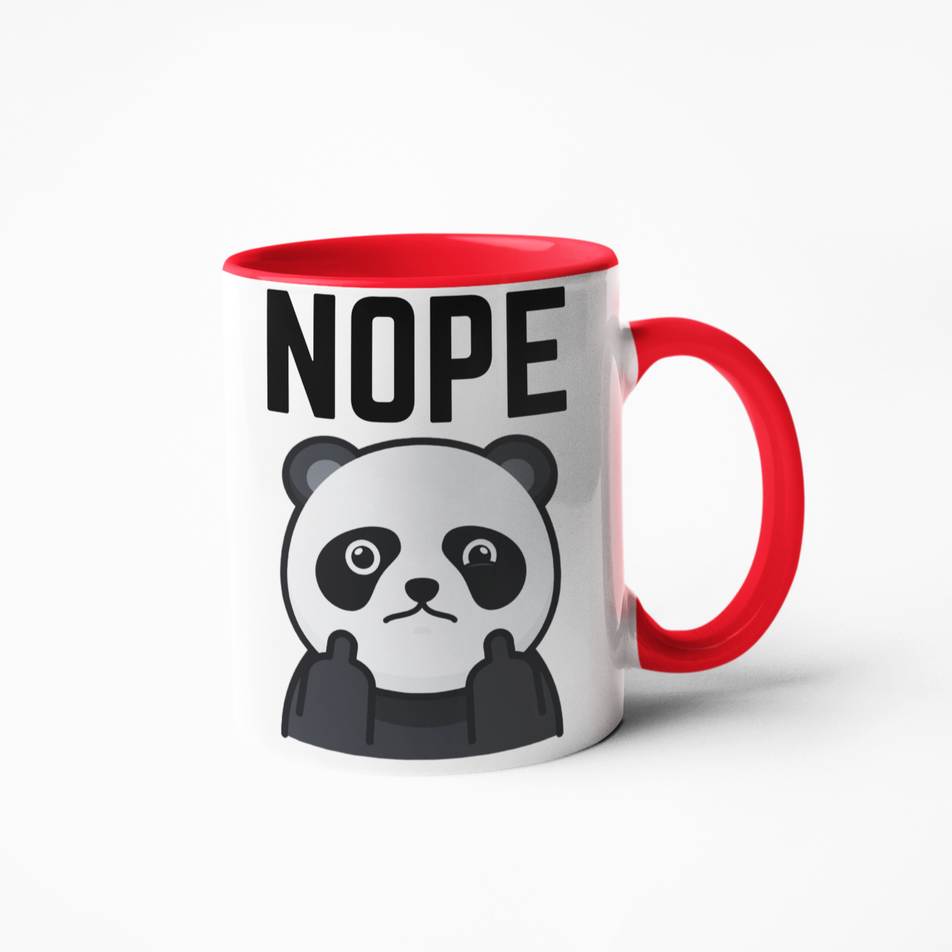 Take a stand for the things you believe in with this Nope Swearing Middle Fingers Panda Coffee Mug! Boldly declare your stance with this fun design and challenge yourself with every sip. Featuring a panda bear giving the middle finger, this mug is perfect for the risk-taker and the rebel in you!