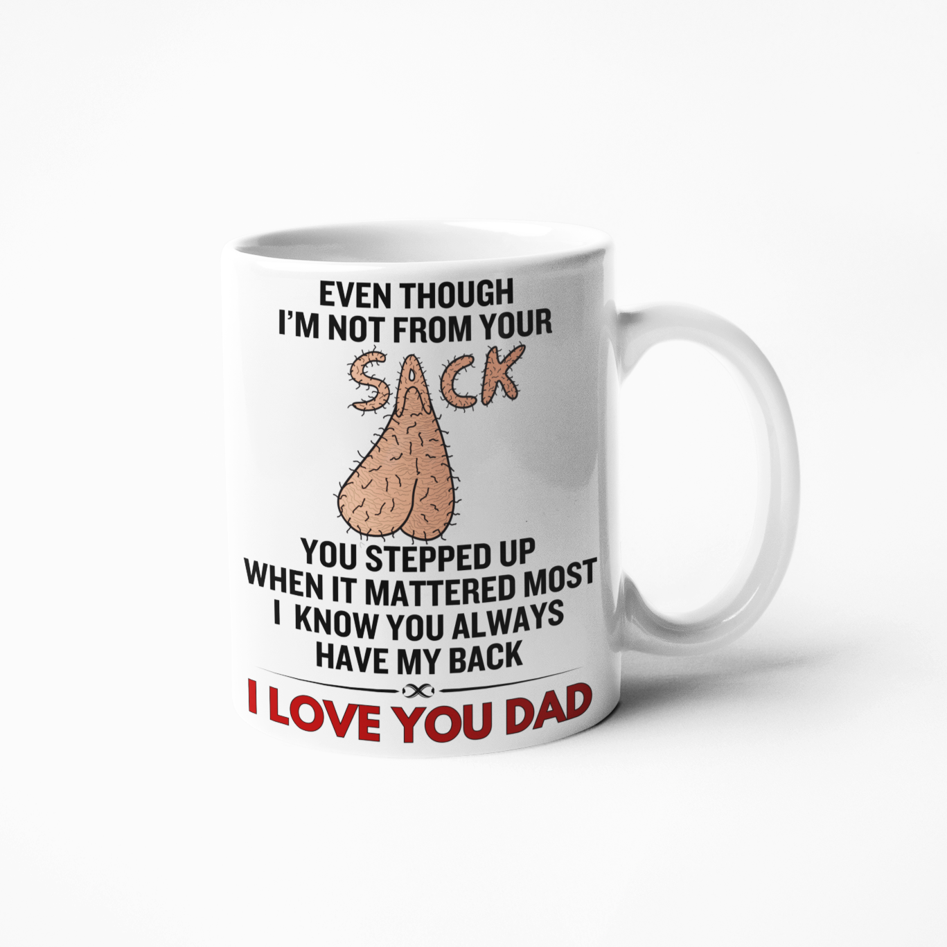 Show your stepdad some appreciation with this fun and unique Step Dad Rude Funny Coffee Mug. It's perfect for a morning cup of coffee or tea, making it a great gift for any occasion. Enjoy the perfect brew in a stylish, humorous mug!