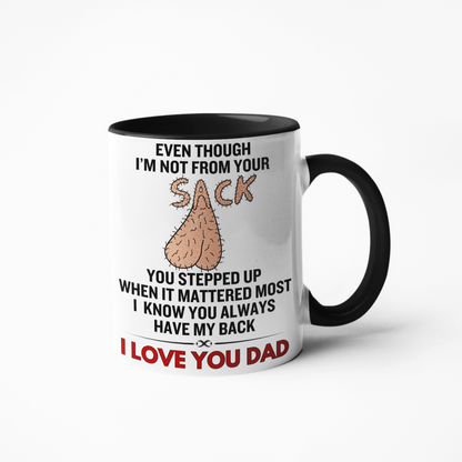 Show your stepdad some appreciation with this fun and unique Step Dad Rude Funny Coffee Mug. It's perfect for a morning cup of coffee or tea, making it a great gift for any occasion. Enjoy the perfect brew in a stylish, humorous mug!