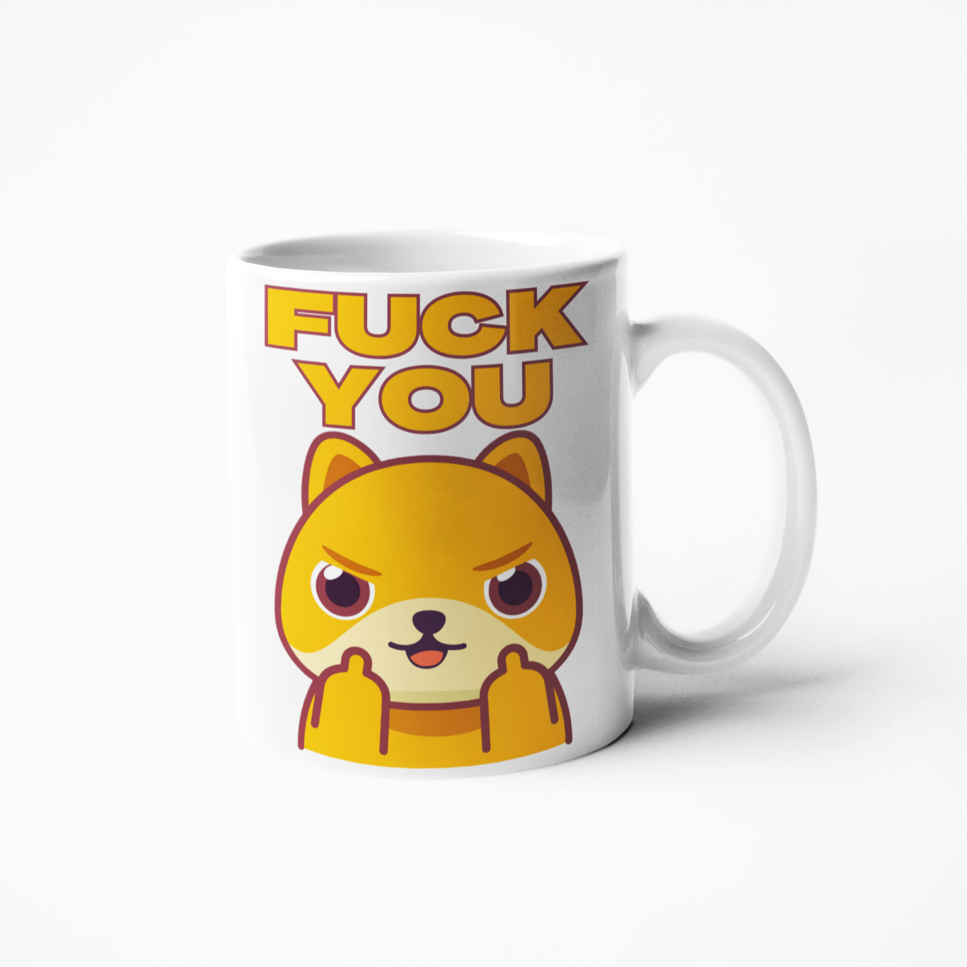 Fuel your rebellious spirit with this classic Fuck you middle finger swearing fox funny coffee mug! Invoke your wilder side and challenge convention with this daring piece. Let your mug be your statement of nonconformity and boldness! Live loud and wild!