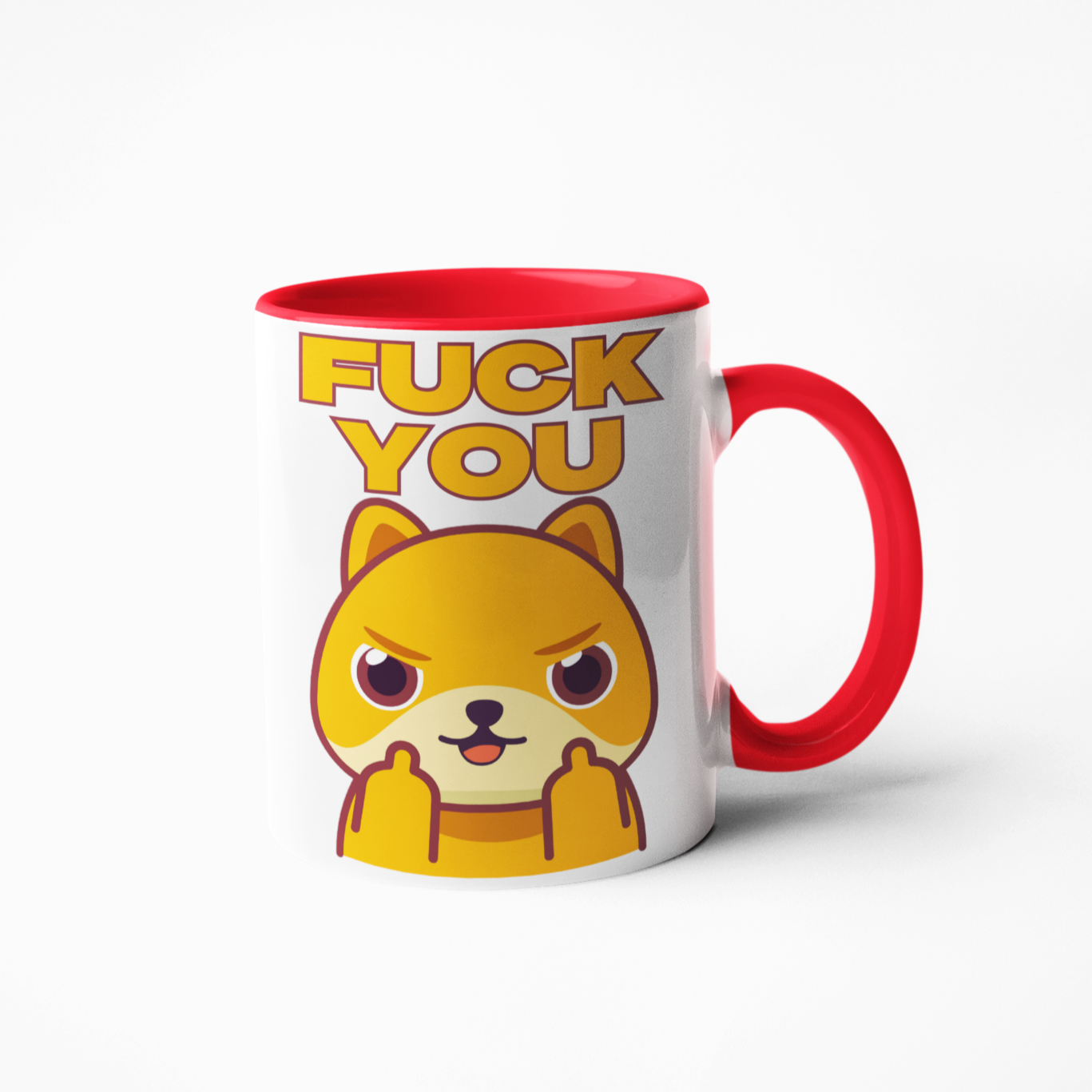 Fuel your rebellious spirit with this classic Fuck you middle finger swearing fox funny coffee mug! Invoke your wilder side and challenge convention with this daring piece. Let your mug be your statement of nonconformity and boldness! Live loud and wild!