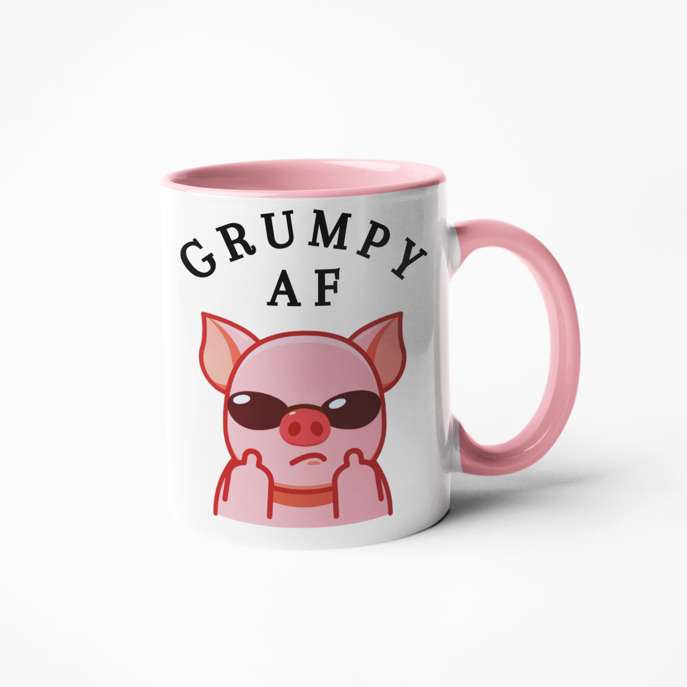 Don’t let the grumpy face fool you - the Grumpy AF pig will make a bold statement in any coffee corner! Rise and shine with this mug, perfect for anyone who loves a good challenge. Make a statement in style with this daring mug. Grumpy AF, game on! 