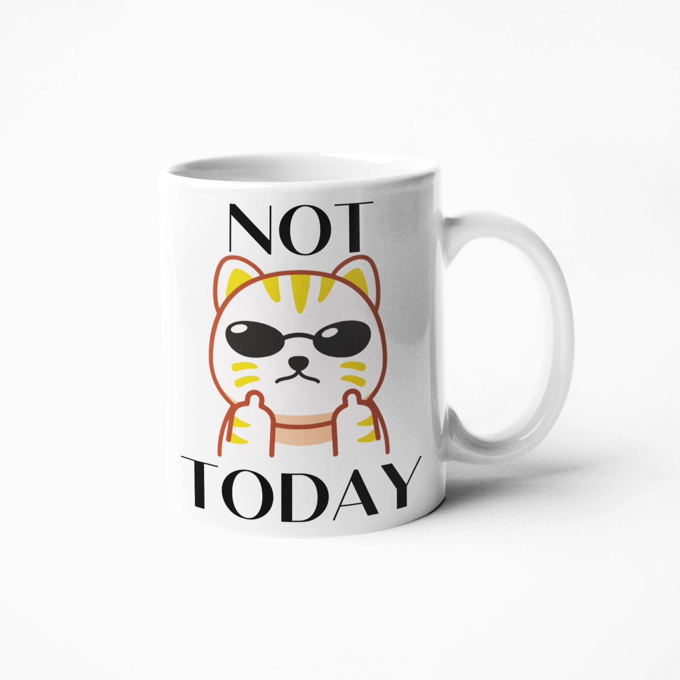Start your morning with a motivational jolt! This Not Today Cat mug will inspire you to seize the day and take on any challenge. Let it also remind you to enjoy the journey along the way. Be bold and no matter what, don't give up! Make every cup of joe count!