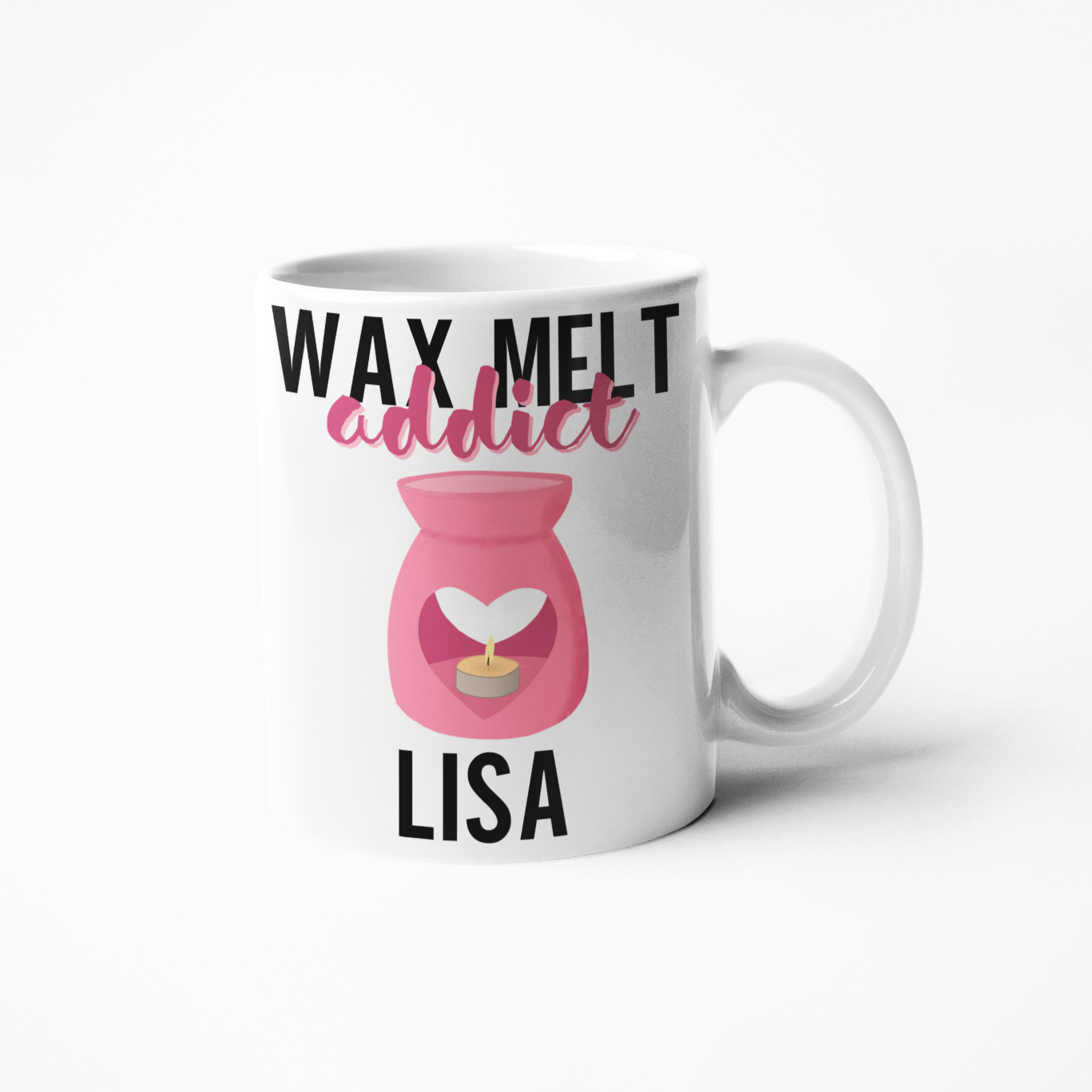 wax melt addict personalised coffee mug birthday or Christmas gift