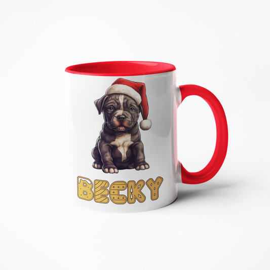 Personalised Christmas mug with 12 dog lover gift xmas choice any name