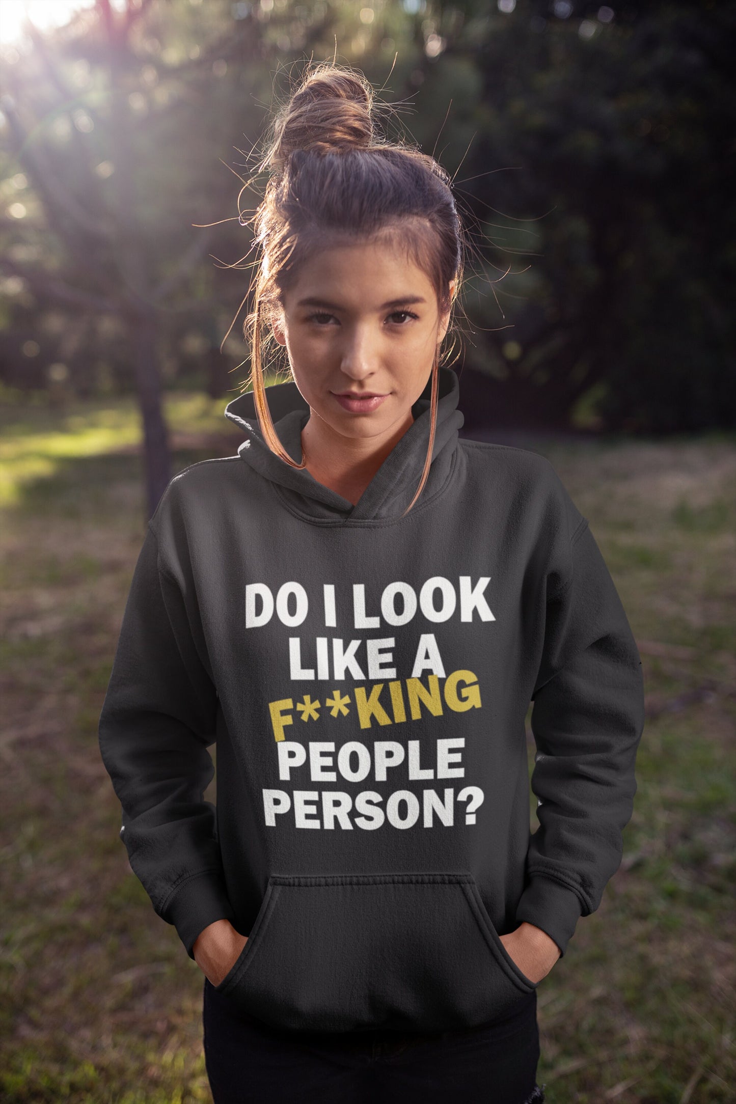 Do I look like a fucking people person? Hoodie – Funny Anti-Social Gift, Sarcastic Birthday Present, Humorous Sweater, Unique Introvert Apparel