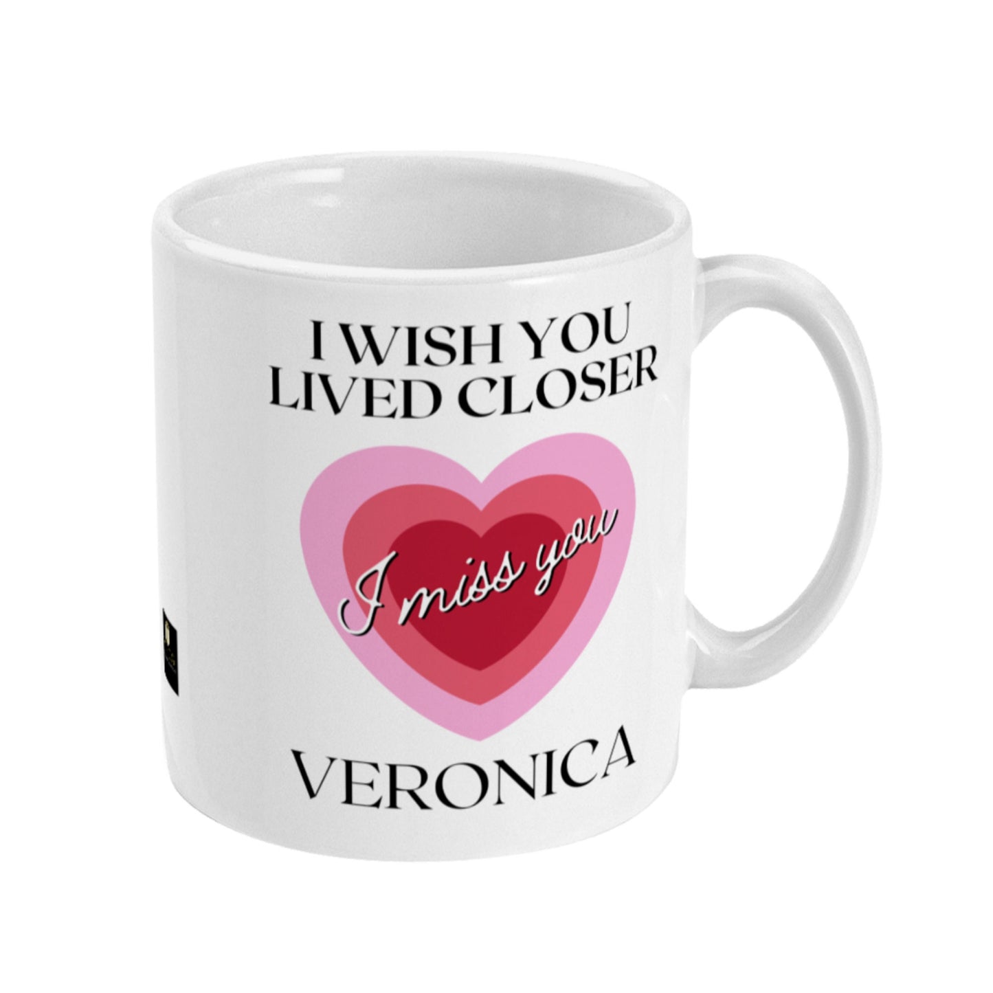 I wish you lived closer personalised mug
