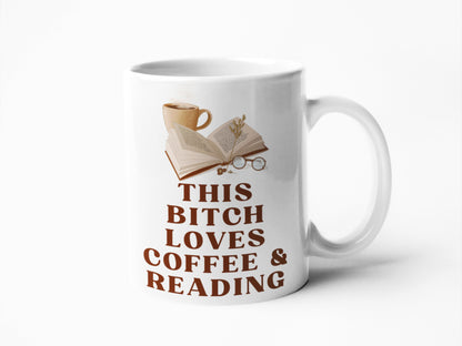 Reading and coffee mug, book lover gifts, big coffee mug for her, Birthday Gift for Best Friend , book worm gifts