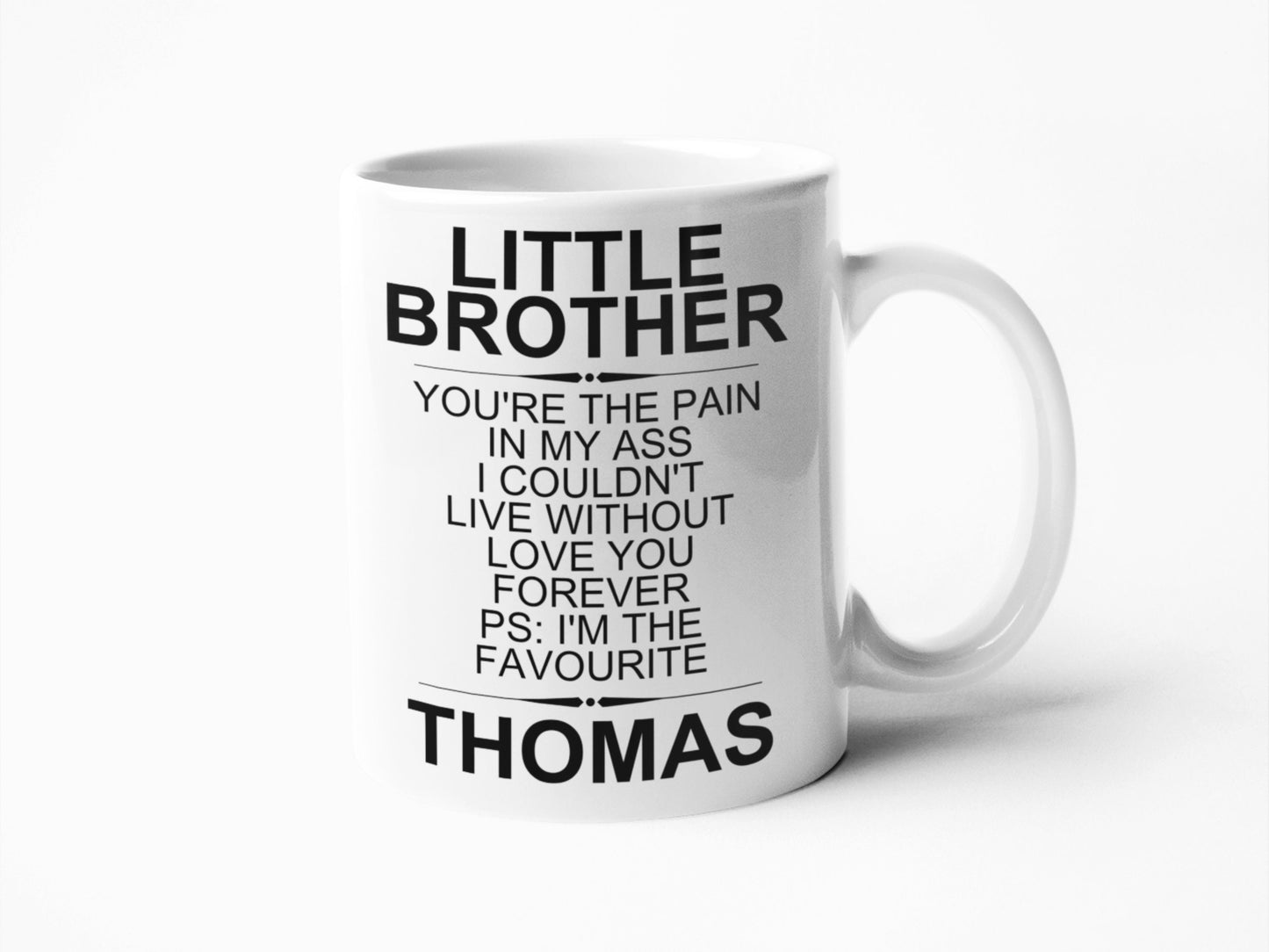 Little brother personalised sentimental mug