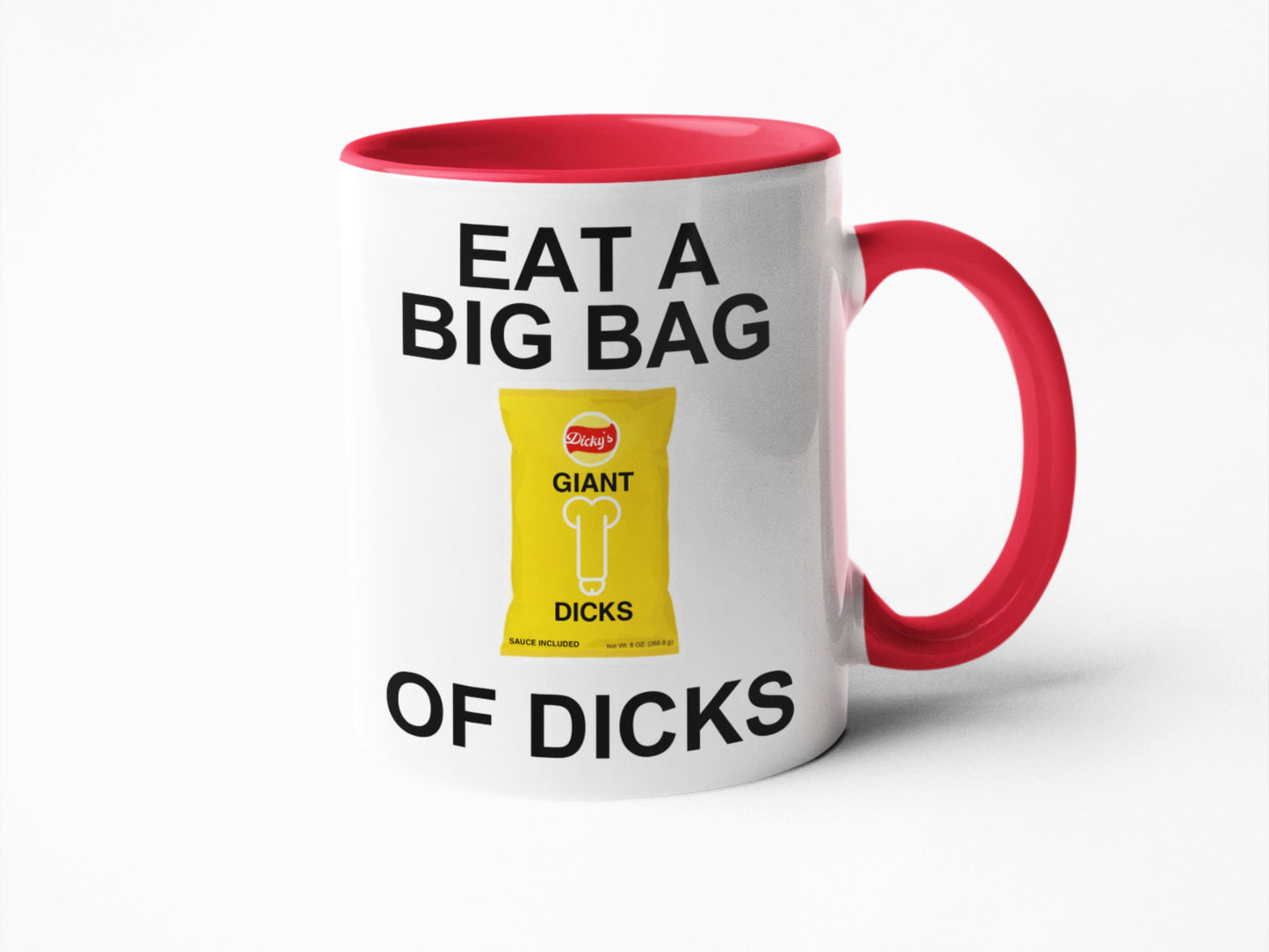 Eat a bag of dicks funny sweary coffee mug