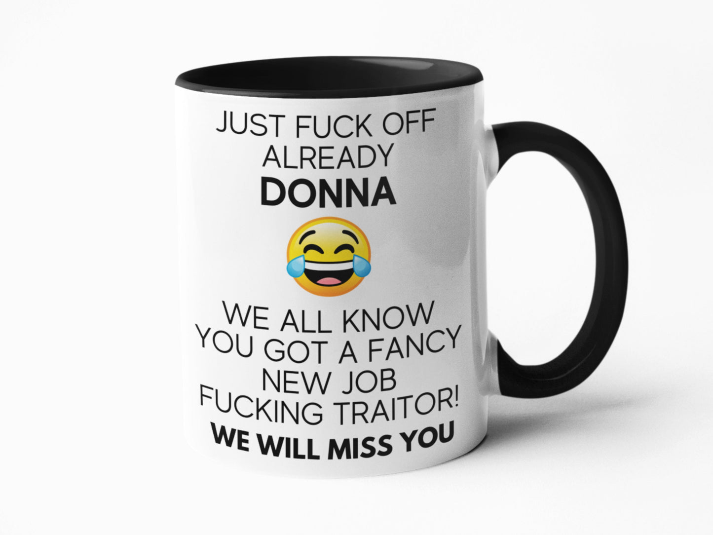 Leaving job gift for work colleague rude sweary mug