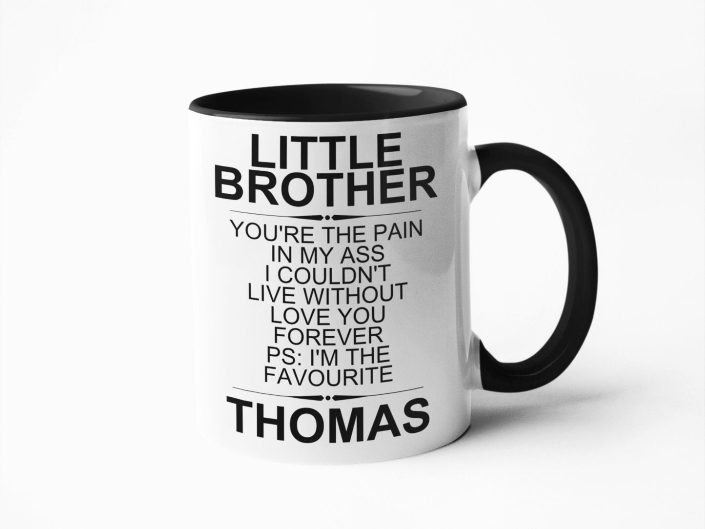 Little brother personalised sentimental mug