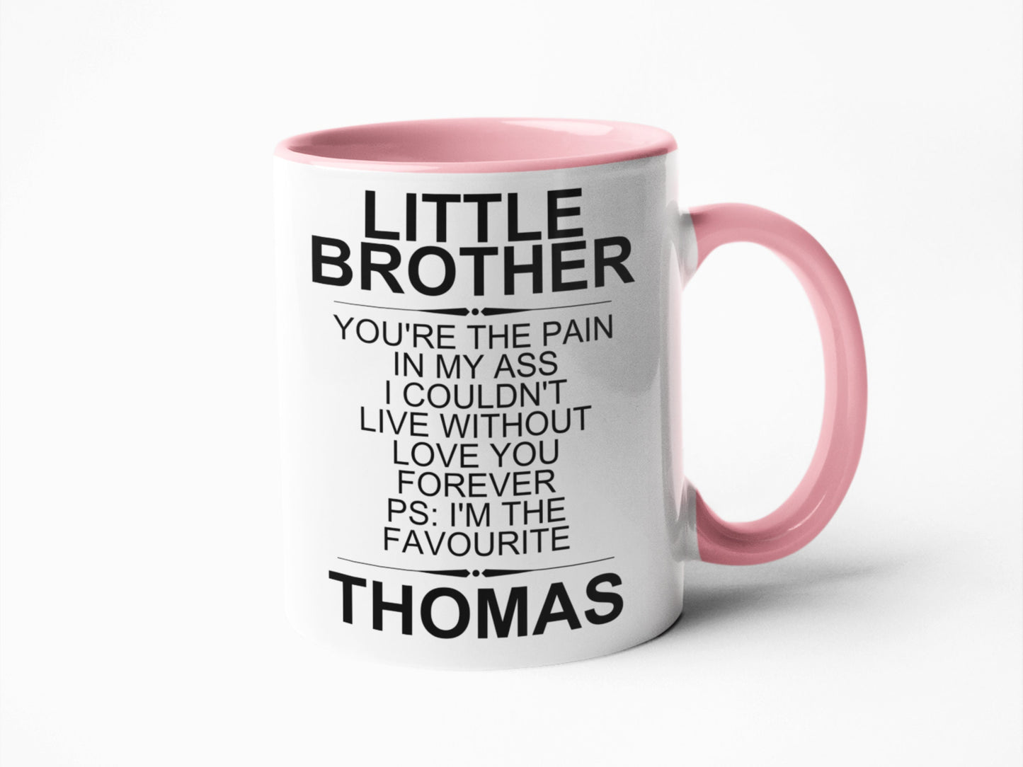 Little brother personalised sentimental mug