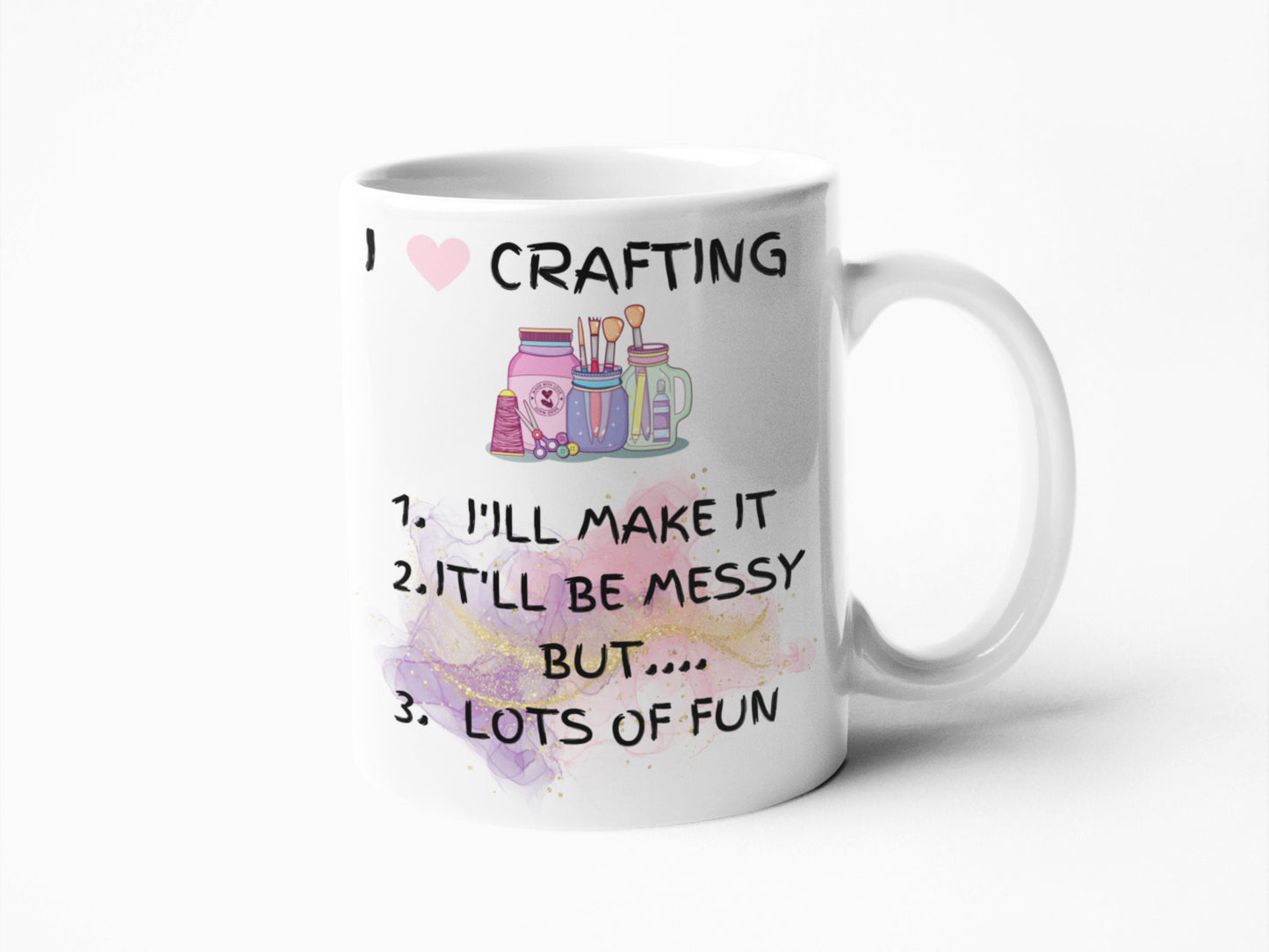 Messy crafter funny coffee mug