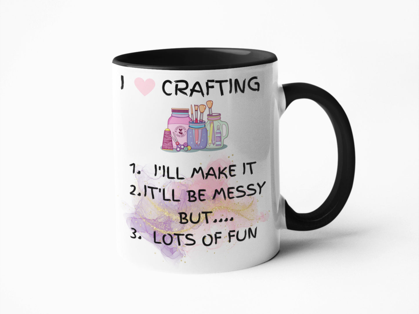 Messy crafter funny coffee mug