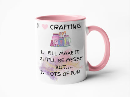 Messy crafter funny coffee mug