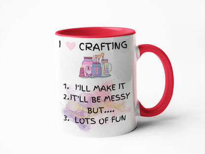 Messy crafter funny coffee mug