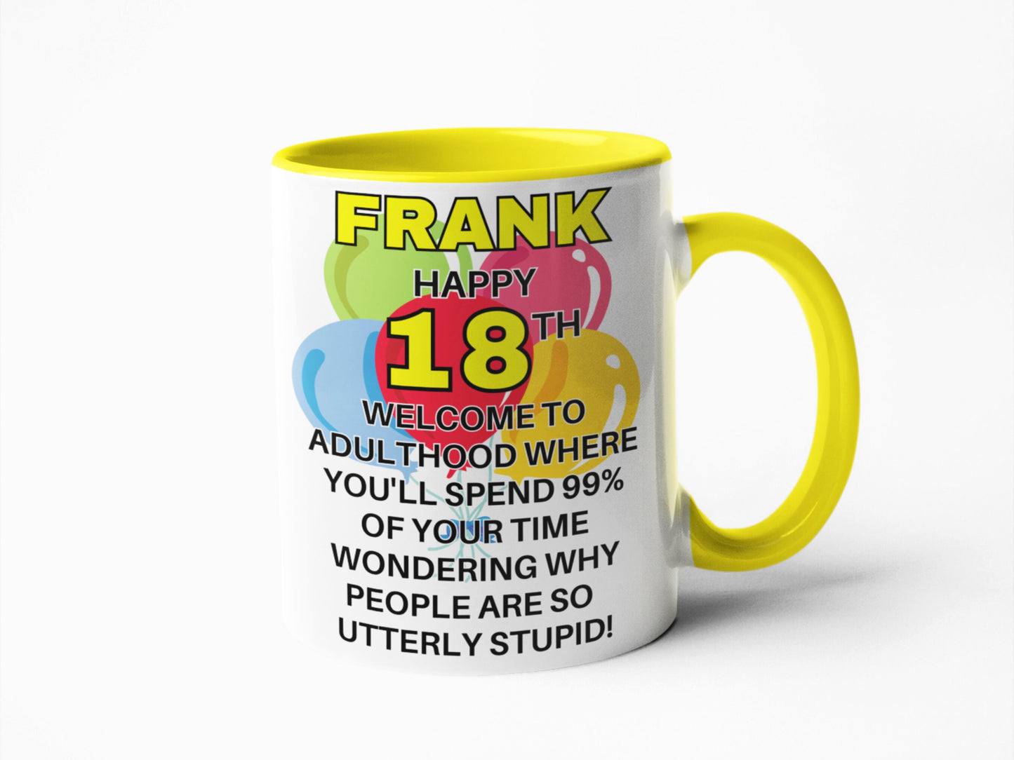 Welcome to adulthood 18th birthday mug for milestone birthday